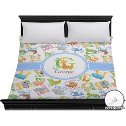 Animal Alphabet Duvet Cover - King (Personalized)