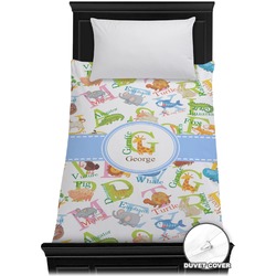 Animal Alphabet Duvet Cover - Twin (Personalized)