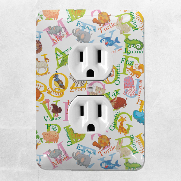 Animal Alphabet Electric Outlet Plate - LIFESTYLE