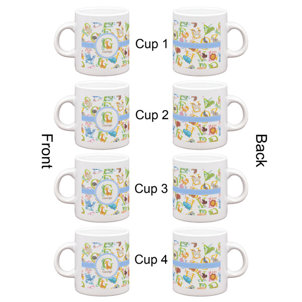 Animal Alphabet Espresso Cup Set of 4 - Apvl