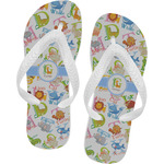 Animal Alphabet Flip Flops - Large (Personalized)