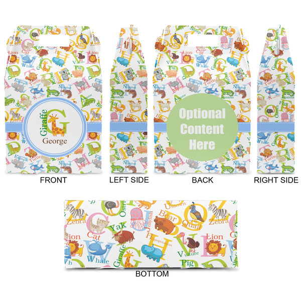Animal Alphabet Gable Favor Box - Approval