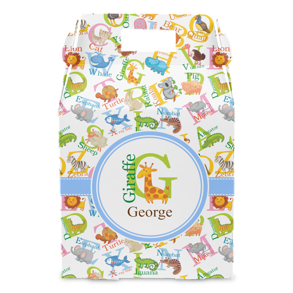 Animal Alphabet Gable Favor Box - Front