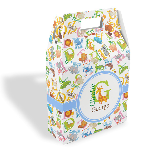 Custom Animal Alphabet Gable Favor Box (Personalized)