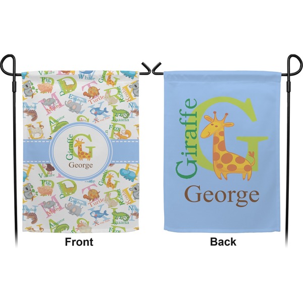 Animal Alphabet Garden Flag - Double Sided Front and Back