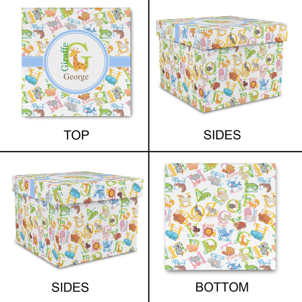 Animal Alphabet Gift Boxes with Lid - Canvas Wrapped - Large - Approval