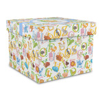 Animal Alphabet Gift Box with Lid - Canvas Wrapped - Large (Personalized)