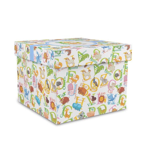 Custom Animal Alphabet Gift Box with Lid - Canvas Wrapped - Medium (Personalized)