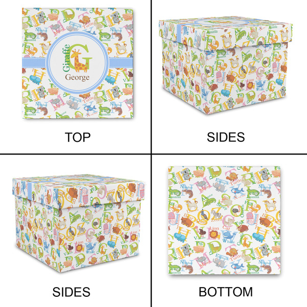 Animal Alphabet Gift Boxes with Lid - Canvas Wrapped - X-Large - Approval