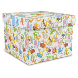 Animal Alphabet Gift Box with Lid - Canvas Wrapped - XX-Large (Personalized)