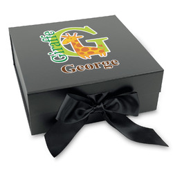 Animal Alphabet Gift Box with Magnetic Lid - Black (Personalized)