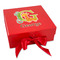 Animal Alphabet Gift Boxes with Magnetic Lid - Red - Front