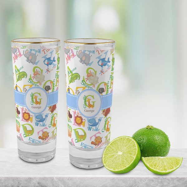 Animal Alphabet Glass Shot Glass - 2 oz - LIFESTYLE