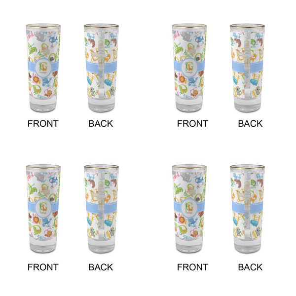 Animal Alphabet Glass Shot Glass - 2 oz - Set of 4 - APPROVAL