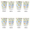 Animal Alphabet Glass Shot Glass - with gold rim - Set of 4 - APPROVAL