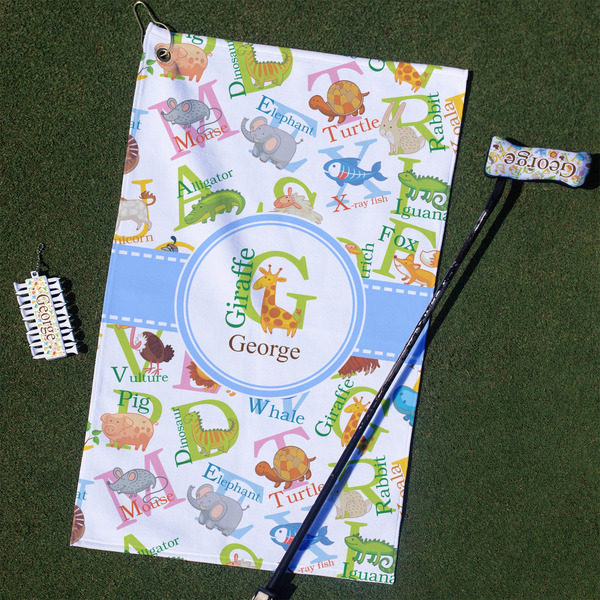 Custom Animal Alphabet Golf Towel Gift Set (Personalized)