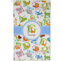 Animal Alphabet Golf Towel - Poly-Cotton Blend - Small w/ Name or Text