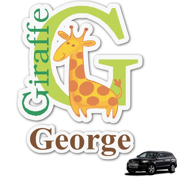 Custom Animal Alphabet Graphic Car Decal (Personalized)