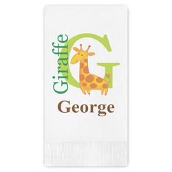 Animal Alphabet Guest Napkins - Full Color - Embossed Edge (Personalized)
