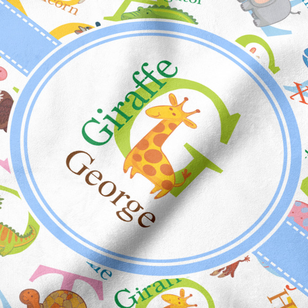 Animal Alphabet Hooded Baby Towel- Detail Close Up