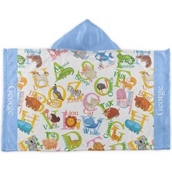Animal Alphabet Kids Hooded Towel (Personalized)