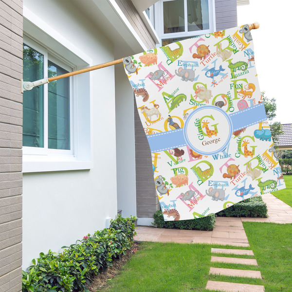 Animal Alphabet House Flags - Double Sided - LIFESTYLE