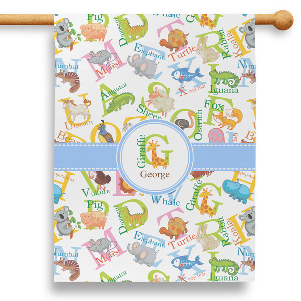 Custom Animal Alphabet 28" House Flag (Personalized)