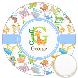 Animal Alphabet Printed Cookie Topper - 3.25" (Personalized)