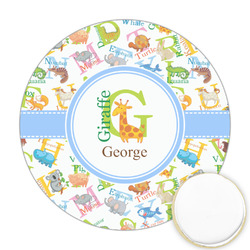 Animal Alphabet Printed Cookie Topper - Round (Personalized)