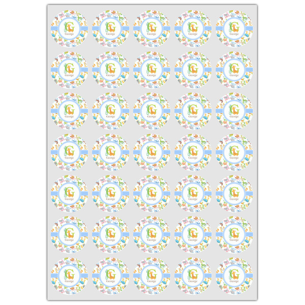 Animal Alphabet Icing Circle - XSmall - Set of 35