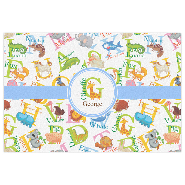 Animal Alphabet Indoor / Outdoor Rug - 4'x6' - Front Flat