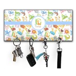 Animal Alphabet Key Hanger w/ 4 Hooks w/ Graphics and Text