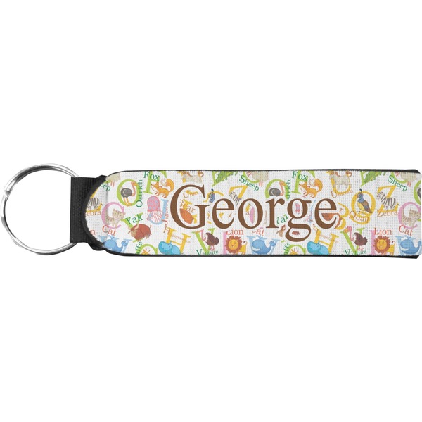Custom Animal Alphabet Neoprene Keychain Fob (Personalized)