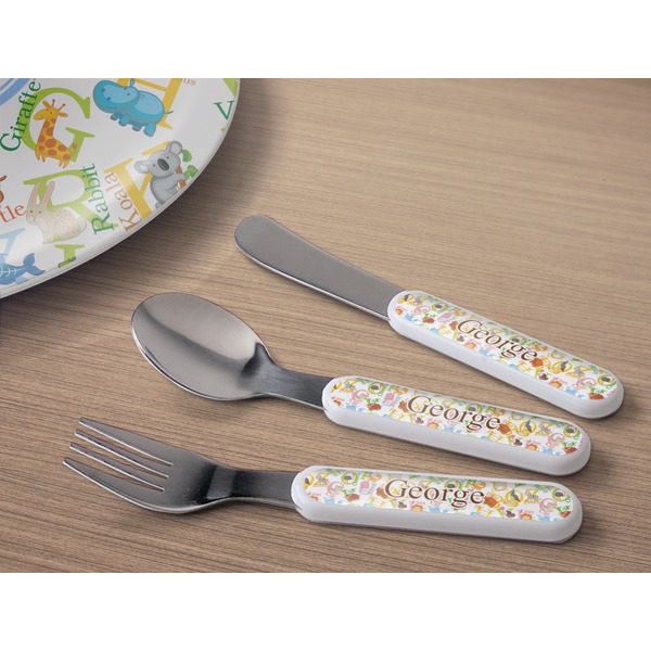 Animal Alphabet Kids Flatware w/ Plate