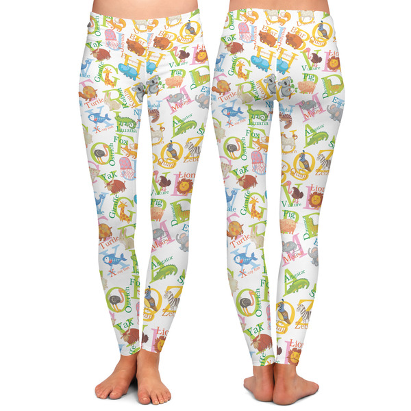 Animal Alphabet Ladies Leggings - Front and Back