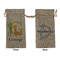 Animal Alphabet Large Burlap Gift Bag - Front & Back (Personalized)