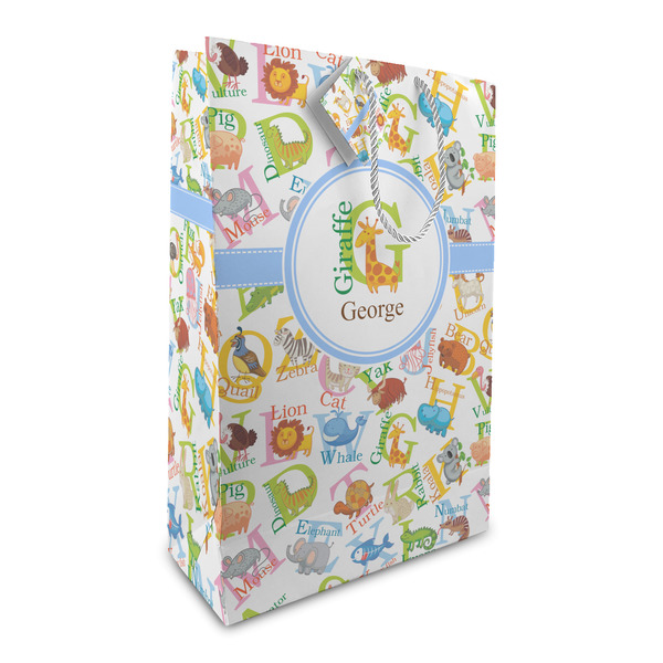 Custom Animal Alphabet Large Gift Bag (Personalized)