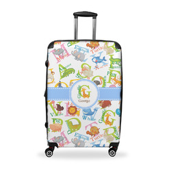 Animal Alphabet Suitcase - 28" Large - Checked w/ Name or Text