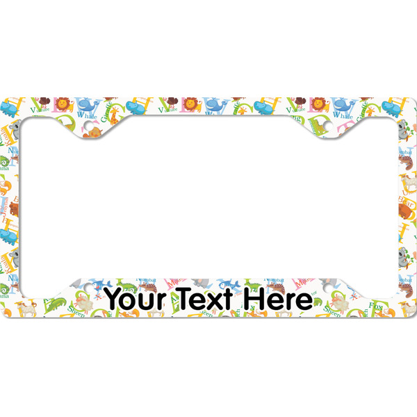 Custom Animal Alphabet License Plate Frame - Style C (Personalized)