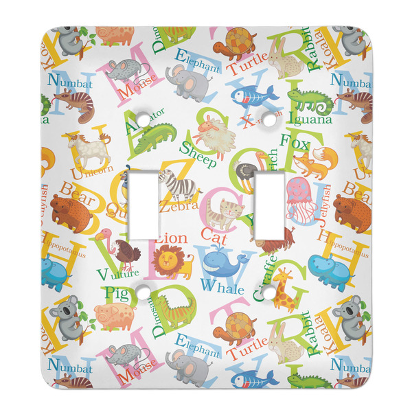 Custom Animal Alphabet Light Switch Cover (2 Toggle Plate)