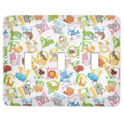 Animal Alphabet Light Switch Cover (3 Toggle Plate)