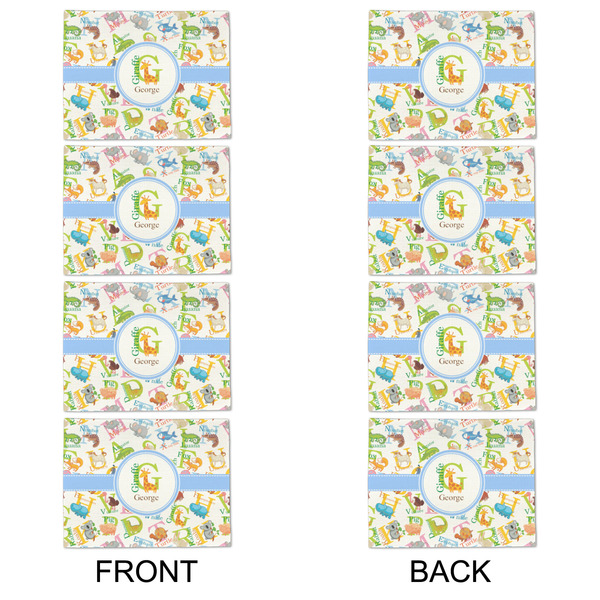 Animal Alphabet Linen Placemat - APPROVAL Set of 4 (double sided)