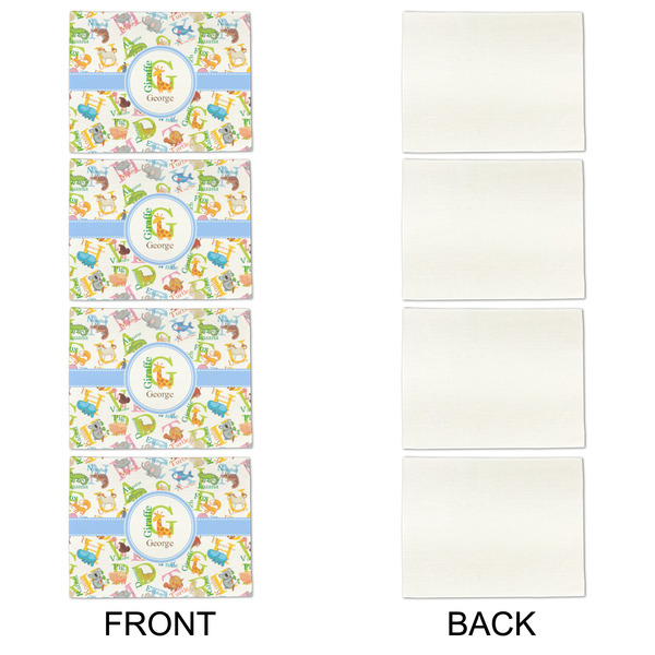 Animal Alphabet Linen Placemat - APPROVAL Set of 4 (single sided)