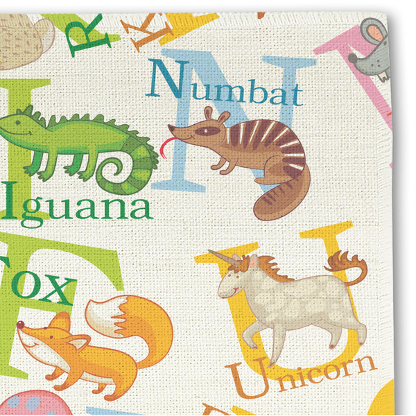 Animal Alphabet Linen Placemat - DETAIL