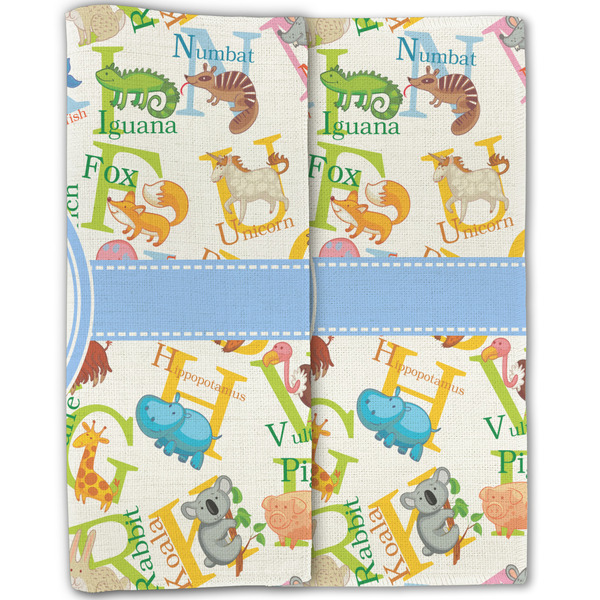 Animal Alphabet Linen Placemat - Folded Half (double sided)