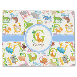 Animal Alphabet Single-Sided Linen Placemat - Single w/ Name or Text