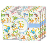 Animal Alphabet Linen Placemat w/ Name or Text