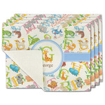 Animal Alphabet Single-Sided Linen Placemat - Set of 4 w/ Name or Text