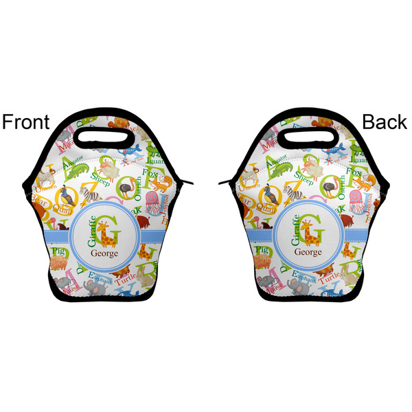 Animal Alphabet Lunch Bag - Front and Back