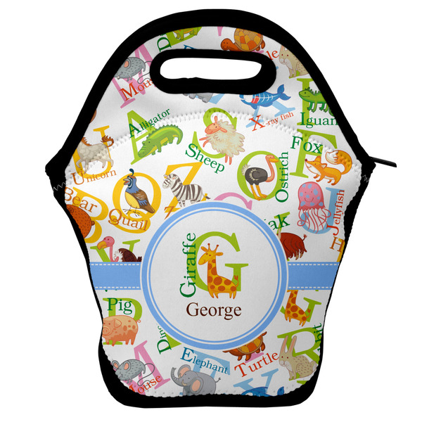 Custom Animal Alphabet Lunch Bag w/ Name or Text